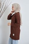 Fitilli Bürümcük Tunik-Kahve