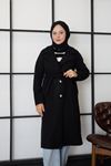 Kuşaklı Kaşe Kaban-Siyah