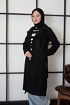 Kuşaklı Kaşe Kaban-Siyah