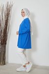 Saç Örgü Kırma Detay Tunik-Saks