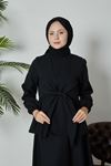 Ön Bağlamalı Etekli Takım-Siyah