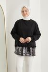 Etek Pulpayet Detay Tunik-Siyah