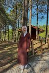 Önü Düğmeli Hırka-Kahve