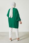 Yaka Kol Ribana Detay Tunik-Zümrüt Yeşili