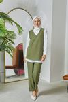 Süveter Detay İkili Takım-Haki