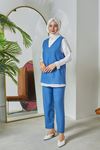 Süveter Detay İkili Takım-İndigo