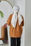 Yan Bağcıklı Keten Tunik-Taba