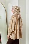 Fiyonk Detay Katlı Tunik-Karamel