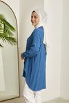 Dönüş Detaylı Tunik-İndigo