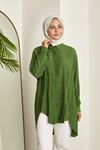 Dönüş Detaylı Tunik-Haki