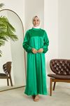 Hakim Yaka Saten Elbise-Benetton
