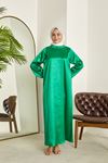 Hakim Yaka Saten Elbise-Benetton