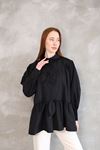 Fiyonk Detay Katlı Tunik-Siyah