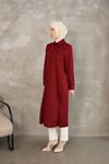 Yırtmaç Detay Uzun Tunik-Bordo