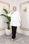 Gizli Patlı Tunik-Ekru