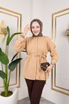 Ön Nevrür Detay Dubai Tunik-Karamel