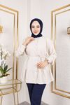 Etek Fırfır Detay Dubai Tunik-Taş