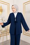 Ön İki Bağcıklı PantolonluTakım-Lacivert
