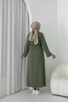Beli Tünelli Oysho Elbise-Haki
