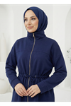 Beli Tünelli Pantolonlu Takım-Lacivert