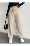 Cepli İp Detay Pantolon-Taş