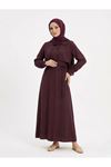 Aller Detay Patlı Elbise-Bordo