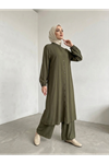 Hakim Yaka Uzun Pantolonlu Takım-Haki