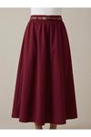 Büzgü Gazzeli Soft Etek-Bordo