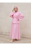 İkili Çilek Elbise-Pembe