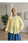 İki Bağlamalı Müslin Tunik-Sarı
