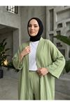 Uzun Hırka Pantolonlu Takım-Mint