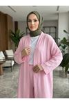 Uzun Hırka Pantolonlu Takım-Pembe