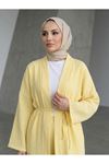 Uzun Hırka Pantolonlu Takım-Sarı