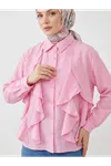 Fırfır Detay Tunik-Pembe