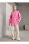 Yan Bağlamalı Çilek Tunik-Fuşya