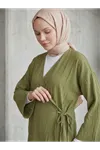 Yan Bağlamalı Çilek Tunik-Haki