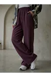 Cepli Yıkamalı Pantolon-Bordo