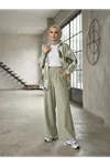 Cepli Yıkamalı Pantolon-Mint