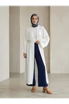 Kimono Uzun Dubai Hırka-Beyaz
