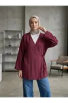 Yan Bağlamalı Çilek Tunik-Bordo