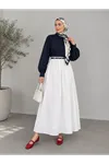 Astarlı  Etek-Ekru