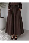 Astarlı Vual Etek-Kahve
