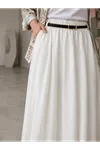 Kemerli Dubai Etek-Beyaz