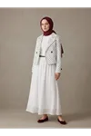 Astarlı Vual Etek-Beyaz