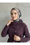 Çapraz Düğmeli Etekli Takım-Bordo