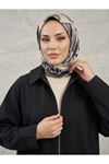 Fermuarlı Cepli Panço-Siyah
