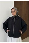 Fermuarlı Cep  Detay Panço-Siyah