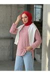 Çizgili Oysho Tunik-Kırmızı