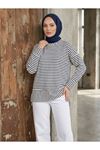 Çizgili Oysho Tunik-Lacivert
