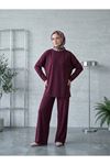Roba Detay Pantolonlu Takım-Bordo